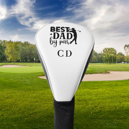 Best Dad beroemd gemaakt door Par Monogram initial Golfheadcover