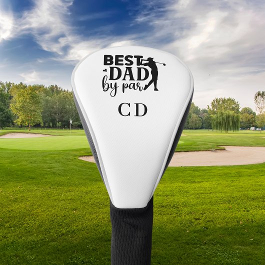 Best Dad beroemd gemaakt door Par Monogram initial Golfheadcover
