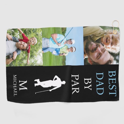 Best Dad beroemd gemaakt door Par Personalized Golfhanddoek (Horizontaal)