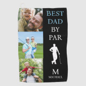Best Dad beroemd gemaakt door Par Personalized Golfhanddoek (Voorkant)