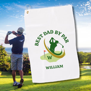 Best Dad beroemd gemaakt door Par Personalized Man Golfhanddoek