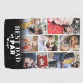 Best Dad beroemd gemaakt door Par Photo Collage Golfhanddoek (Horizontaal)