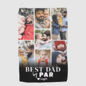 Best Dad beroemd gemaakt door Par Photo Collage Golfhanddoek (Voorkant)