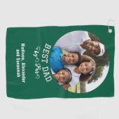 Best Dad beroemd gemaakt door Par Vaderdag Photo G Golfhanddoek (Horizontaal)