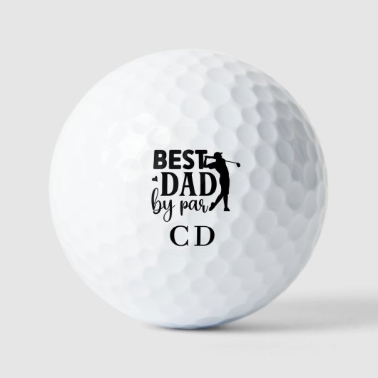 Best Dad beroemd gemaakt door Para Monogrammed Golfballen (Voorkant)