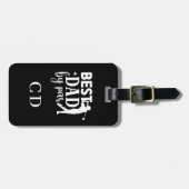 Best Dad beroemd gemaakt door Park Golf Monogram B Bagagelabel (Voorkant horizontaal)
