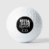 Best Dad beroemd gemaakt door Parmonogram Black Wh Golfballen (Voorkant)