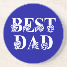 Best Dad Blue Flag Tex Onderzetter