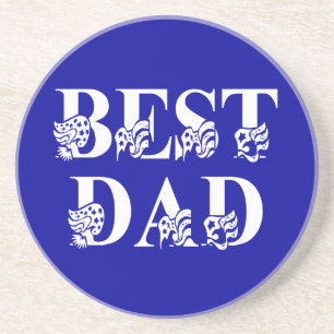 Best Dad Blue Flag Tex Onderzetter
