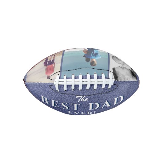 Best Dad Blue Leather Father`s Day 3 Photos American Football (Voorkant)