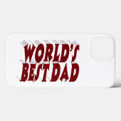 Best Dad burgundy 3d text Case-Mate iPhone Case (Achterkant (horizontaal))
