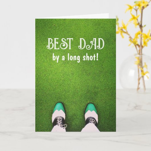 Best Dad by a Long Shot Card Kaart (Gele Bloem)