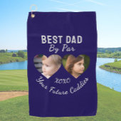 Best Dad by par 2 Kinder fotocollage gepersonalise Golfhanddoek