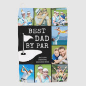 BEST DAD BY PAR 8 Fotocollage Gepersonaliseerde Go Golfhanddoek (Voorkant)