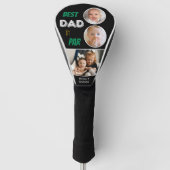 Best Dad By Par Custom 3 Foto Vaderdag Golfheadcover (Voorkant)