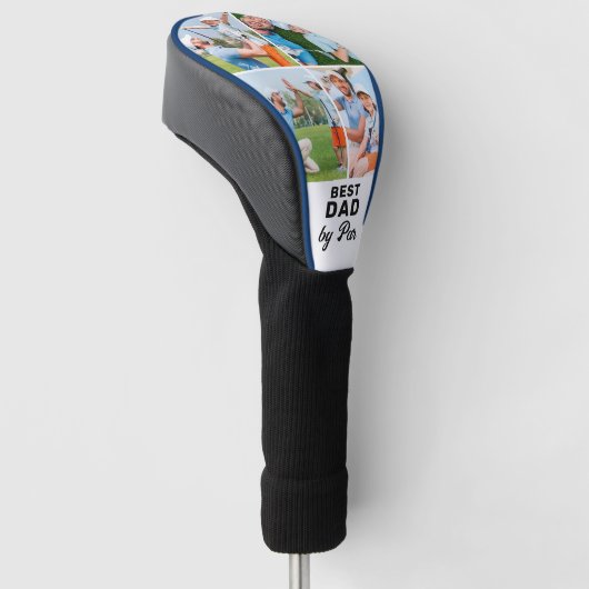 BEST DAD BY PAR Custom 4 Fotocollage Golfheadcover (Schuin)
