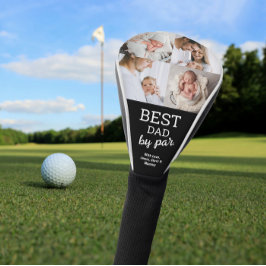 Best Dad by Par Custom 4 foto's collage Golfheadcover
