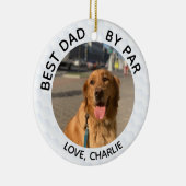 Best Dad By Par & Custom Dog Cat Foto's Keramisch Ornament (Rechts)
