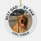 Best Dad By Par & Custom Dog Cat Foto's Keramisch Ornament (Voorkant)