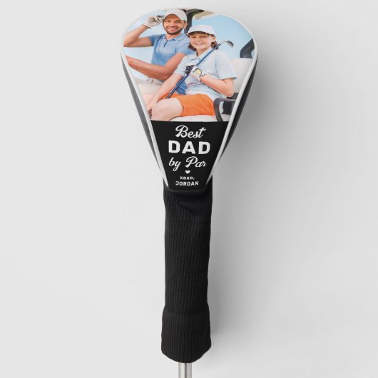 BEST DAD BY PAR Custom Foto Moderne Golfer Golfheadcover (Voorkant)