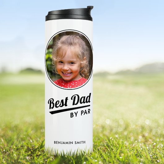 Best Dad By Par Custom Kind Foto Golf White Thermosbeker
