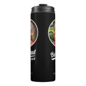 Best Dad By Par Custom Kind Foto Golf Zwart Thermosbeker (Voorkant)