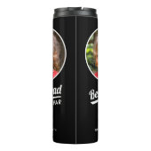 Best Dad By Par Custom Kind Foto Golf Zwart Thermosbeker (Achterkant)