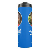 Best Dad By Par Custom Kind Foto Golfblauw Thermosbeker (Voorkant)
