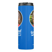 Best Dad By Par Custom Kind Foto Golfblauw Thermosbeker (Achterkant)
