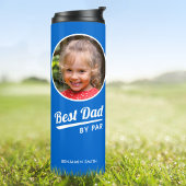Best Dad By Par Custom Kind Foto Golfblauw Thermosbeker