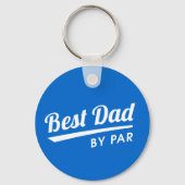 Best Dad by Par Custom Kind's Photo Blue Golf Sleutelhanger (Voorkant)