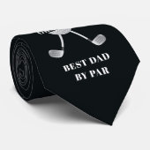 Best Dad By Par Custom Name Golf Stropdas (Opgerold)