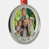 Best Dad By Par Custom Photo Golf Theme Ornament (Rechts)