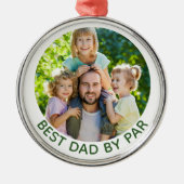 Best Dad By Par Custom Photo Golf Theme Ornament (Voorkant)