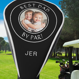 Best Dad By Par Custom Photo Monogram Golfer Schat Golfheadcover