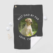 Best Dad By Par Custom Photo Name Personalized Golfhanddoek (Insitu)