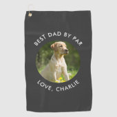 Best Dad By Par Custom Photo Name Personalized Golfhanddoek (Voorkant)