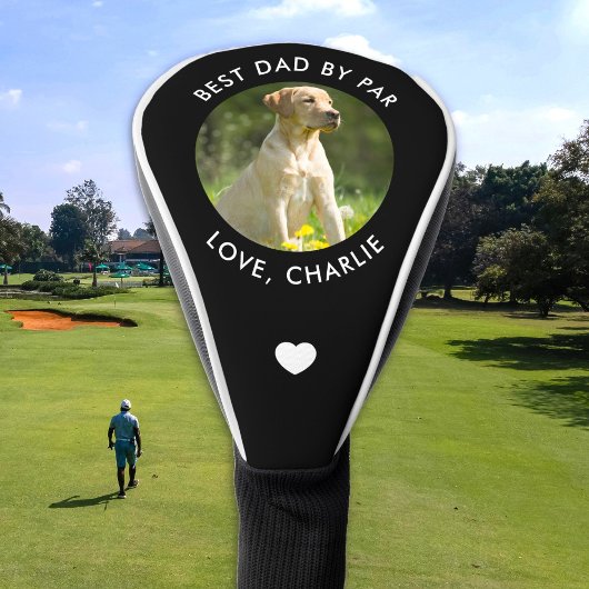 Best Dad By Par Custom Photo Text Name Golfheadcover