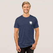 Best Dad By Par Cute Golf Lover and Year Custom Tri-Blend Shirt (Voorkant volledig)