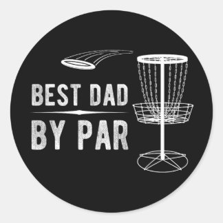 Best Dad By Par Disc Golf _2  Ronde Sticker