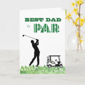 Best Dad by Par Father's Day Card Kaart (Gele Bloem)