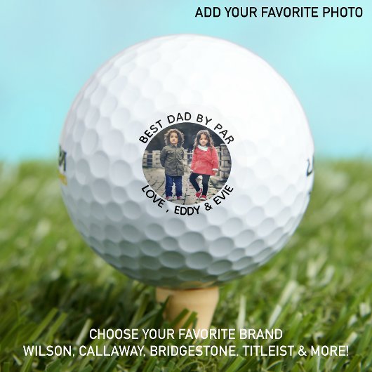 Best Dad By Par - Fathers Day Golfer Aangepaste fo Golfballen