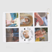 BEST dad BY PAR Foto Gepersonaliseerde vaderdag Golfhanddoek (Horizontaal)