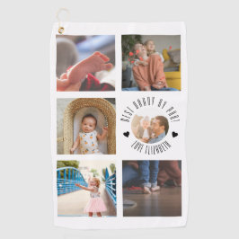 BEST dad BY PAR Foto Gepersonaliseerde vaderdag Golfhanddoek