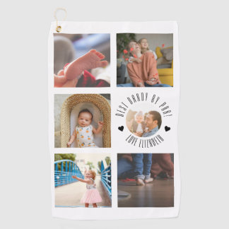 BEST dad BY PAR Foto Gepersonaliseerde vaderdag Golfhanddoek
