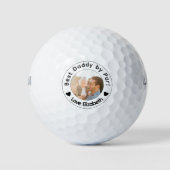 BEST dad BY PAR Foto Gepersonaliseerde vaders dag Golfballen (Voorkant)
