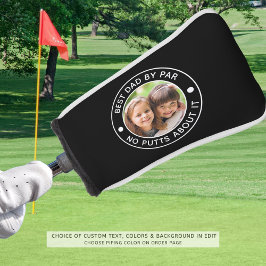 BEST DAD BY PAR Foto Grappige aangepaste kleuren Golfheadcover