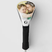 BEST DAD BY PAR Foto Monogram Golf Head Hoesje Golfheadcover (Voorkant)