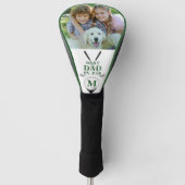 BEST DAD BY PAR Foto Monogram Groen Golfheadcover (Voorkant)