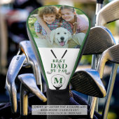 BEST DAD BY PAR Foto Monogram Groen Golfheadcover